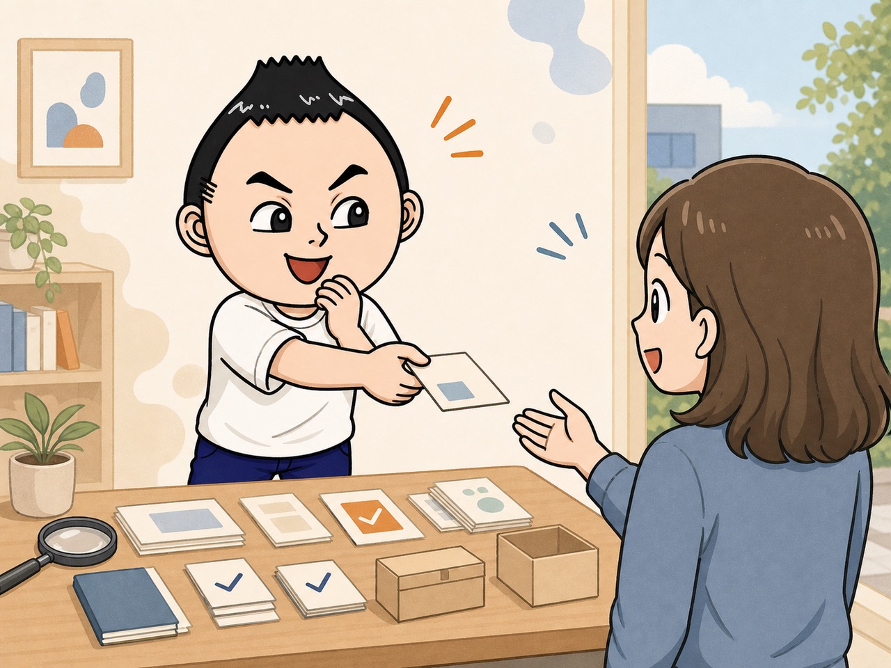 小さな仮説を差し出して反応を見る様子