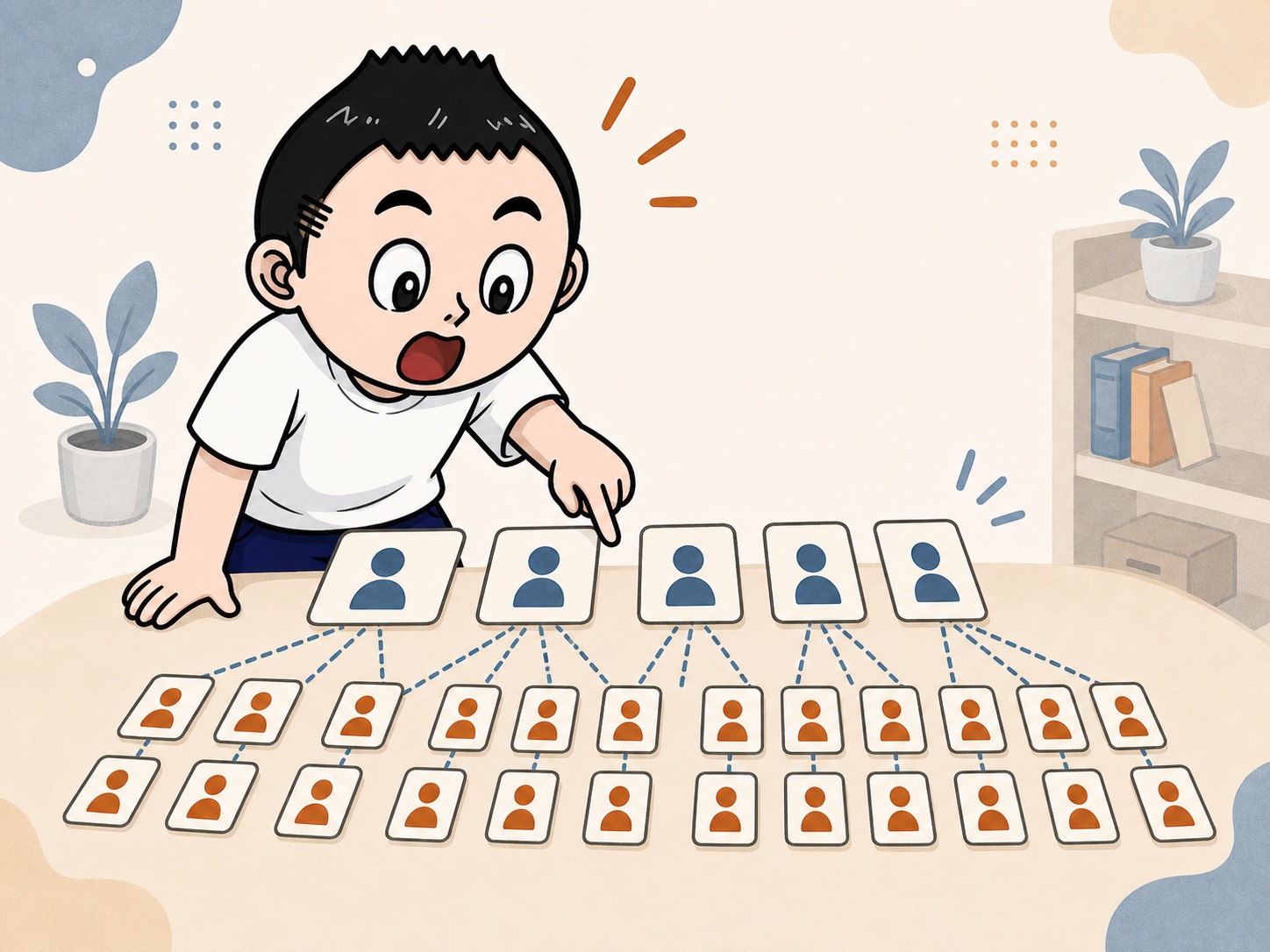 必要な声かけ数が見えてくるイラスト