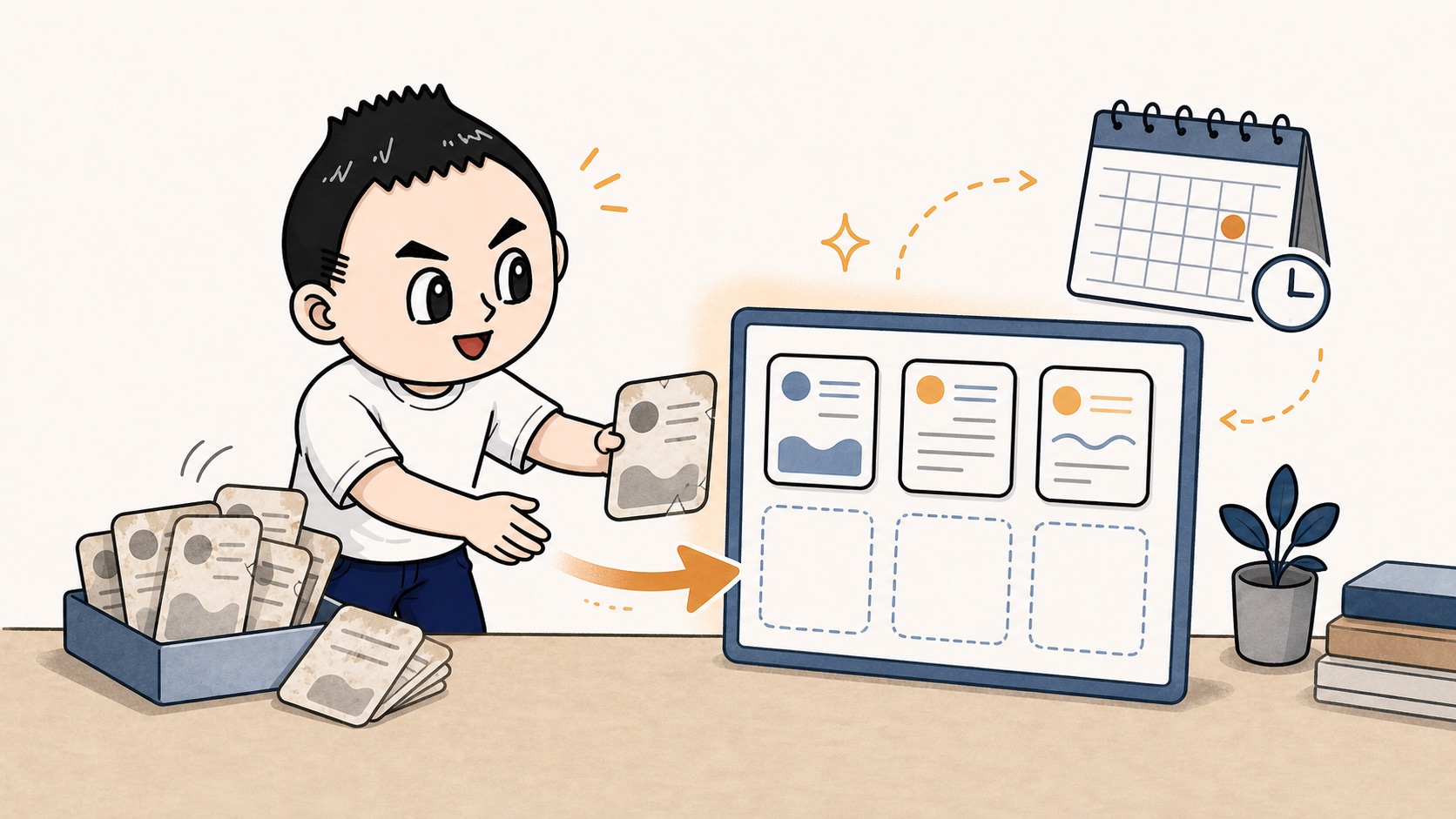 生成AIの社内FAQを作って終わりにせず更新できる設計にするイラスト