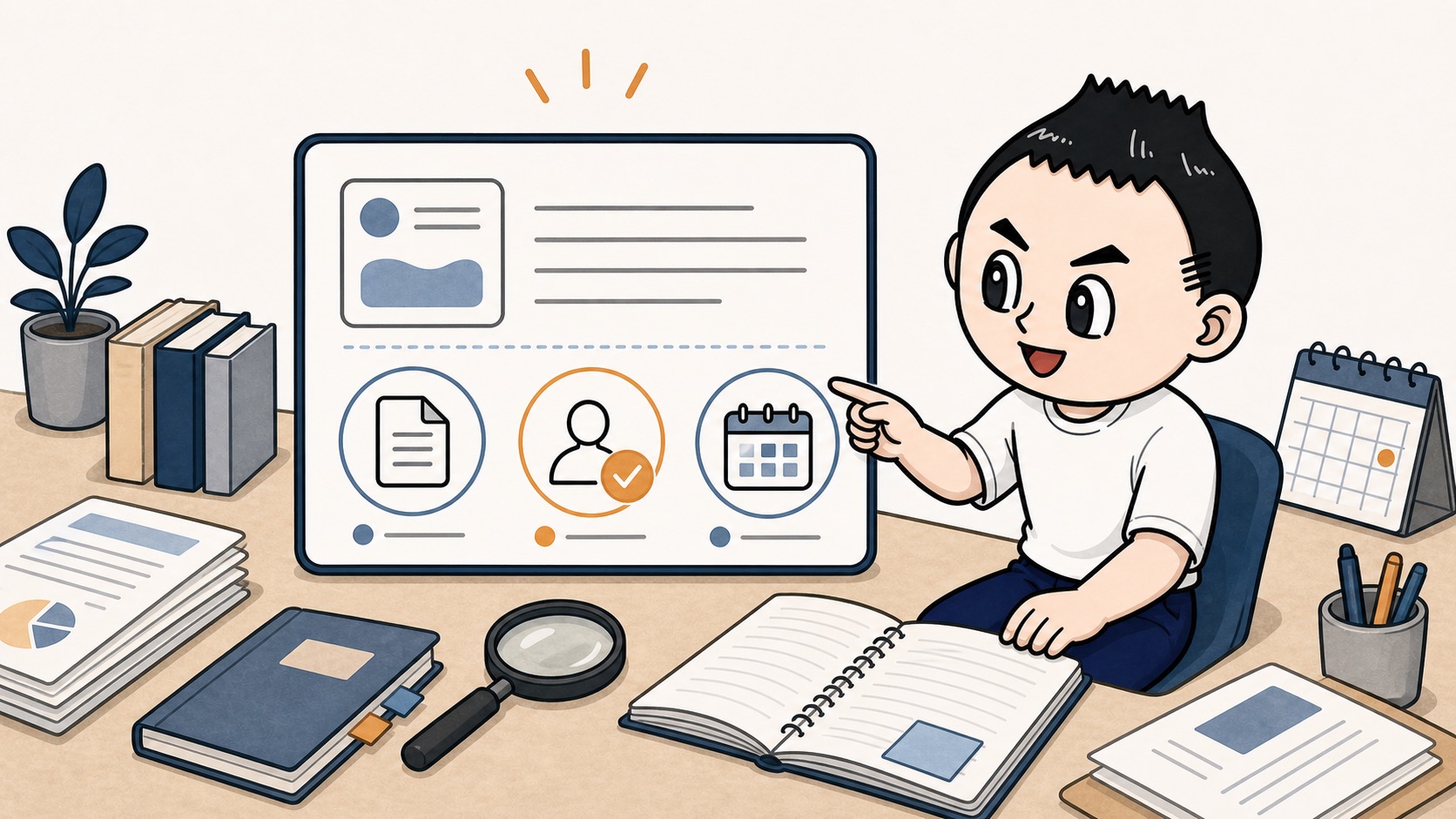 生成AIの社内FAQ回答に判断元と最終確認日を残すイラスト