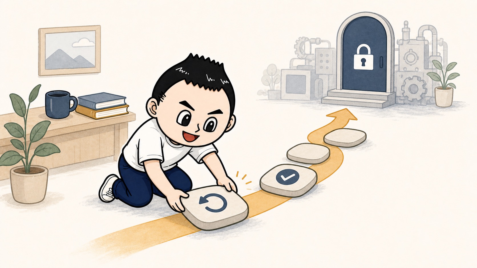 生成AIの自動化を戻せる小さな作業から始めるイラスト