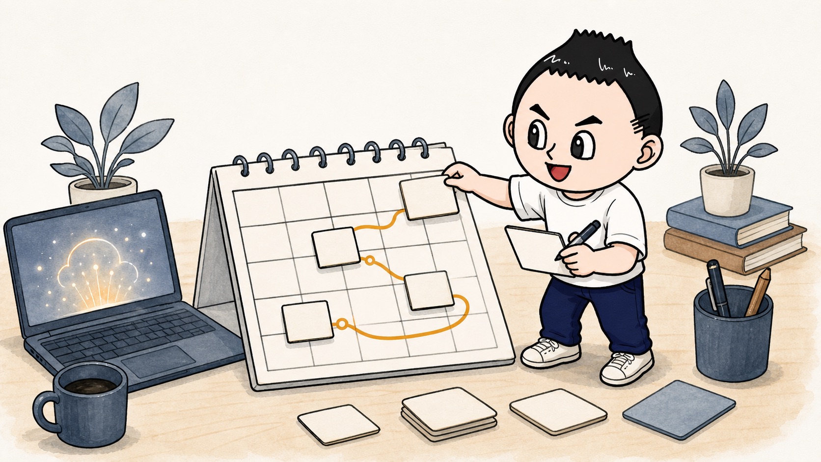 生成AIの自動化実験を1週間ログで小さく検証するアイキャッチ