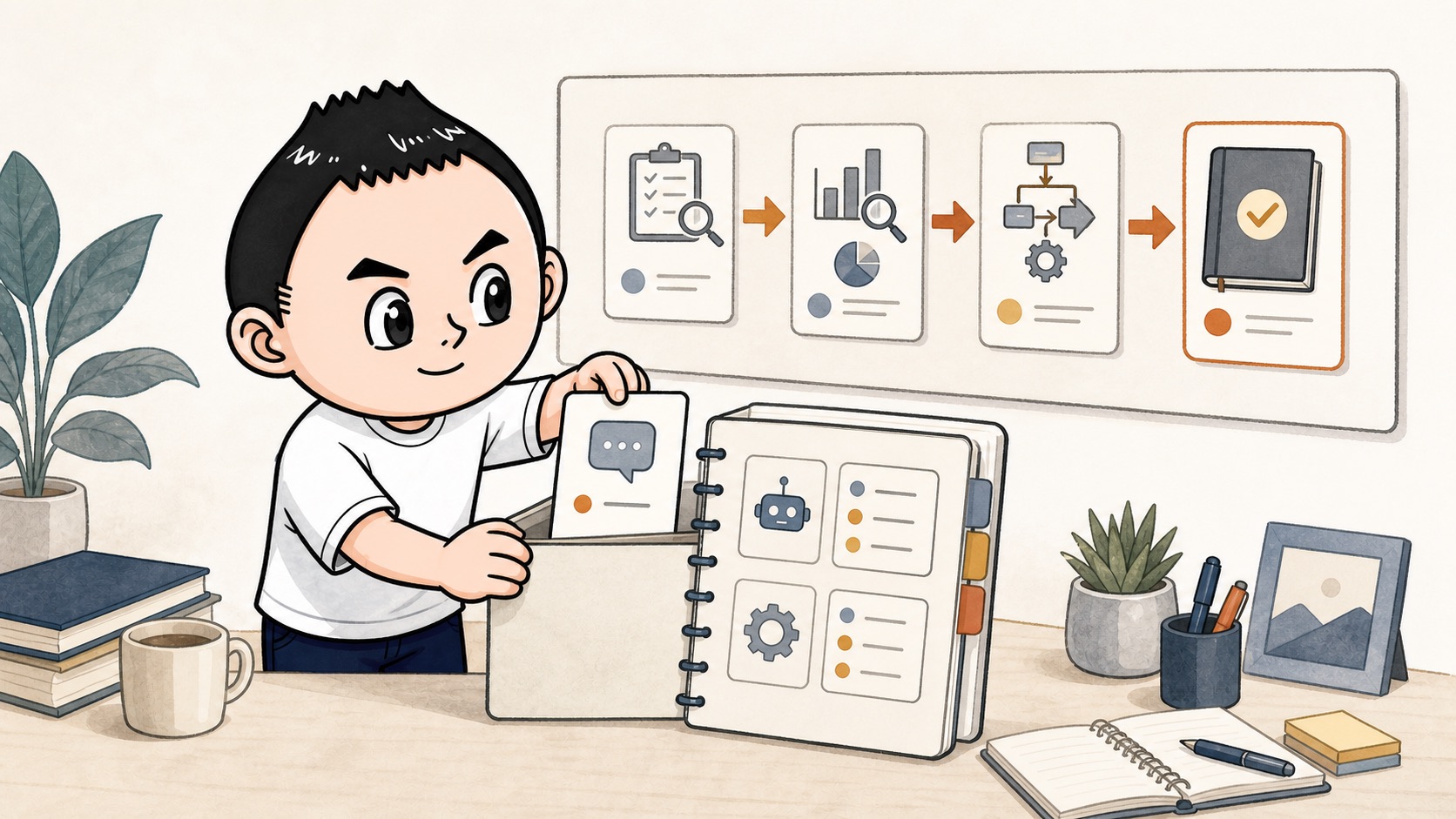 生成AIの自動化実験を業務手順へ戻すアイキャッチ
