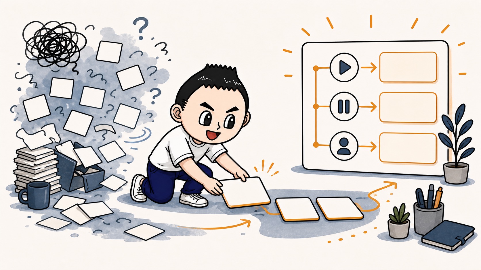 生成AIの例外対応を分岐表に整理するアイキャッチ