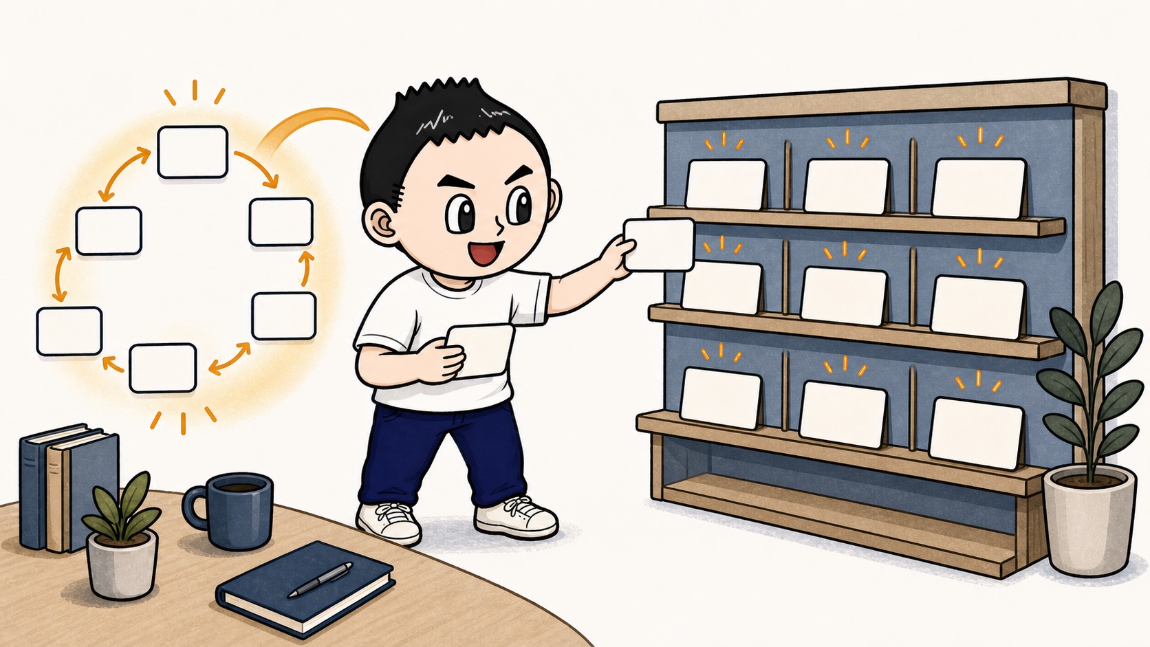 生成AIの例外分岐表を社内FAQへ戻すアイキャッチ