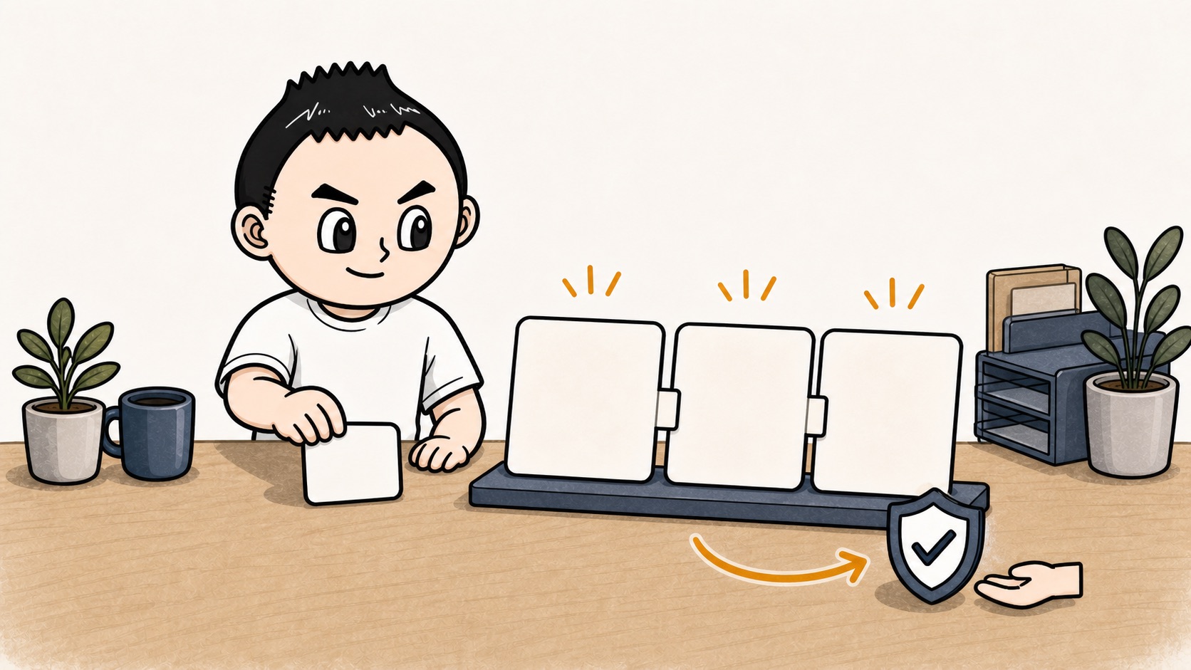 生成AIのFAQ回答に判断理由と確認先を残すイラスト