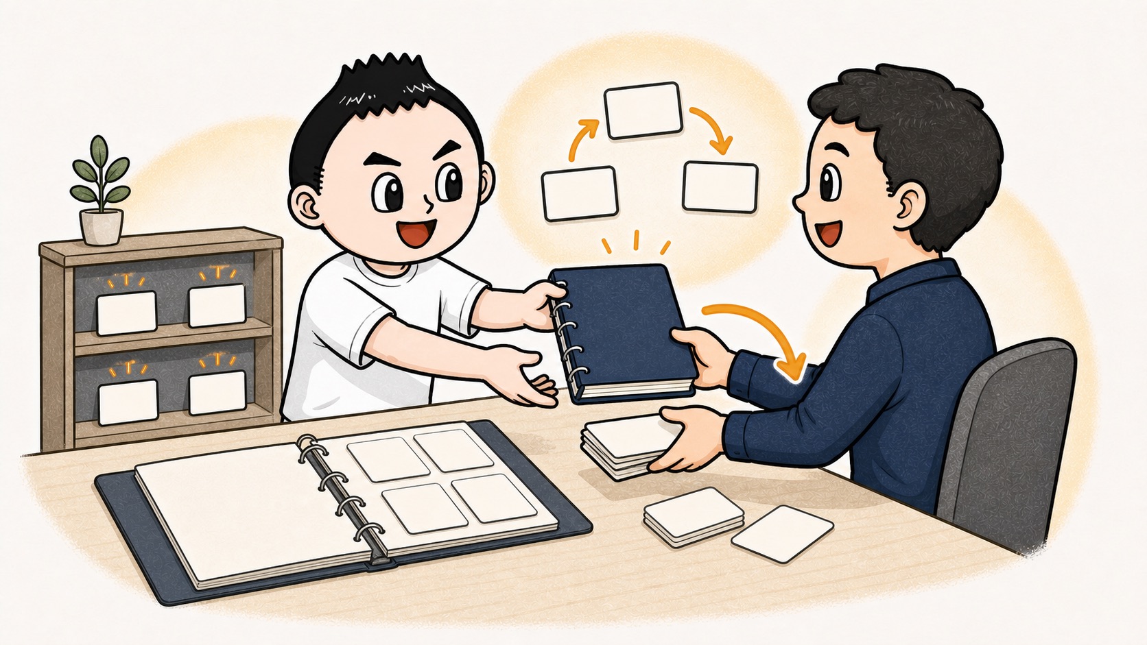 生成AI担当者の判断を運用ノートへ引き継げる形にするイラスト